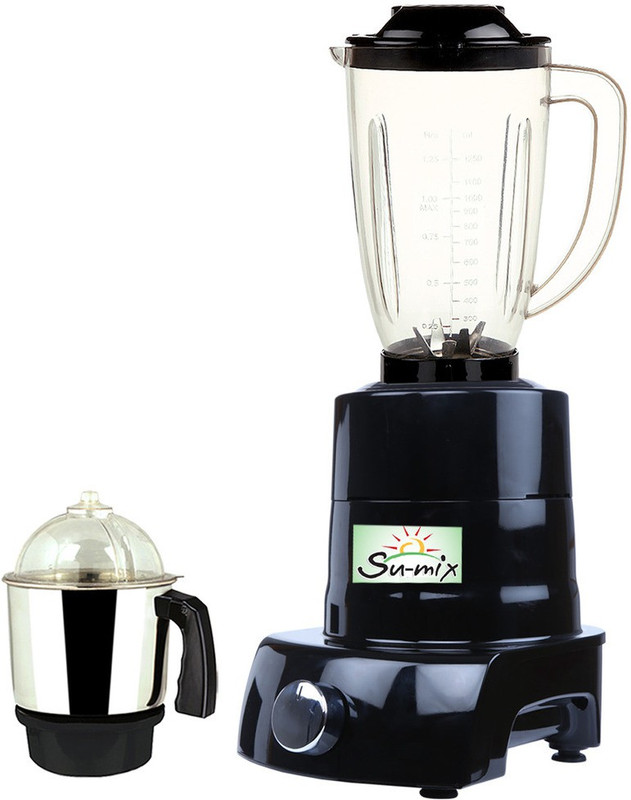 Su-Mix MA MGJ WOF 2017-90 MA ABS Body MGJ WOF 2017-90 750 W Juicer Mixer Grinder(Black, 2 Jars) Su-Mix MA MGJ WOF 2017-90 MA ABS Body MGJ WOF 2017-90 750 W Juicer Mixer Grinder(Black, 2 Jars)