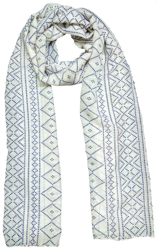 VastraMilap Geometric Print Cotton Blend Women Stole, Scarf