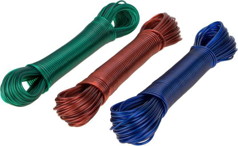bajrang Clothes steel rope 10m Plastic, Steel Clothesline(10 m)
