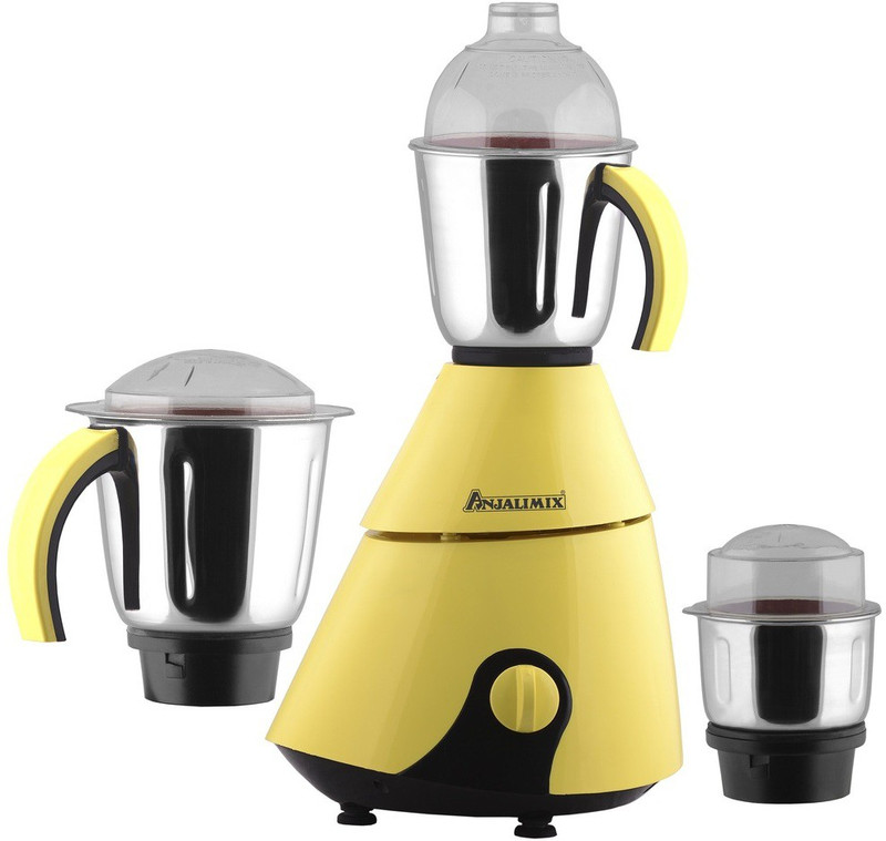 Anjalimix instayellow750 Insta Yellow 750 Watts 750 W Mixer Grinder(Yellow, 3 Jars)