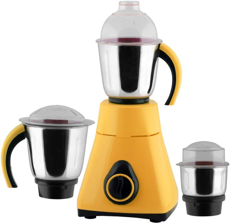Anjalimix amurayellow750 Amura Yellow 750 Watts 750 W Mixer Grinder(Yellow, 3 Jars)