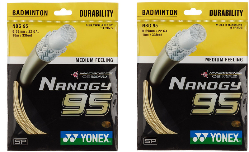 Yonex Nano GY 95 0.69 Badminton String - 10 m(Gold)