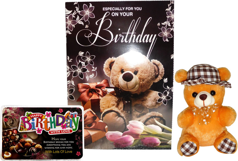 Siddhi Gifts birthday gifts for wife - Birthday Greetings Card, Birthday Quotation and Cute Soft Teddy(Set of 3) Siddhi Gifts birthday gifts for wife - Birthday Greetings Card, Birthday Quotation and Cute Soft Teddy(Set of 3)