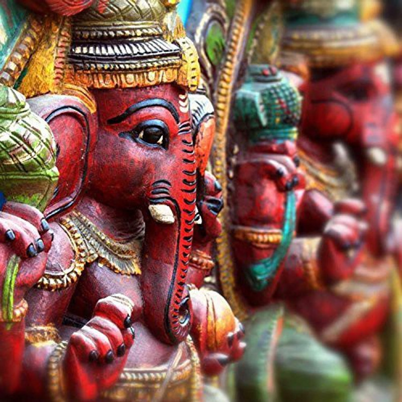 highondesign Lord Ganesh Wall Decor Canvas Painting Canvas 36 inch x 36 inch Painting