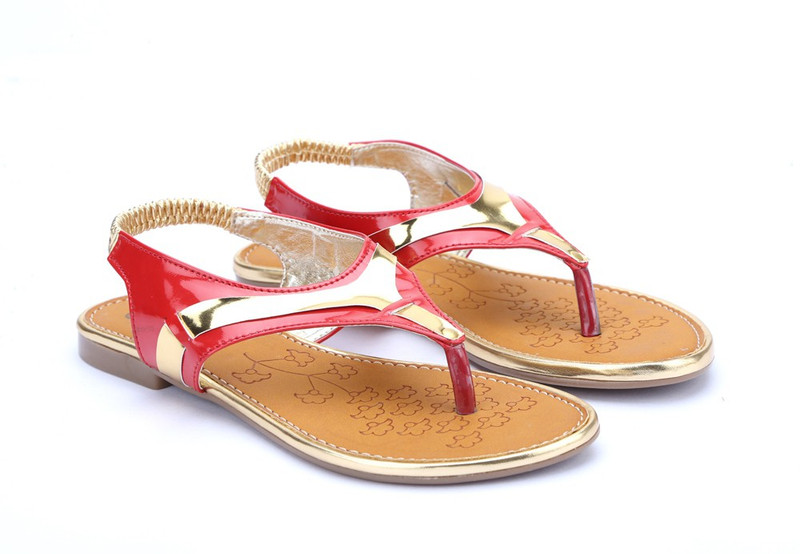 Nell Women Gold, Red Flats Nell Women Gold, Red Flats