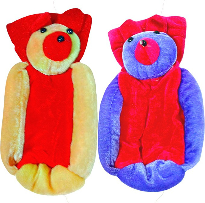 Welo Velvet Bottle Cover in Rabbit shape with side handle Combo(Multiclor)