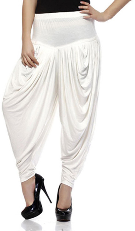 TRUEWAY Solid Cotton Viscose Blend Women Harem Pants