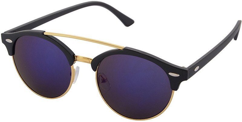 Aventus Round, Clubmaster Sunglasses(Blue)