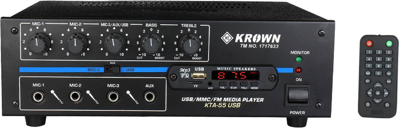 Krown KTA-550-USB 55 W AV Power Amplifier(Black)