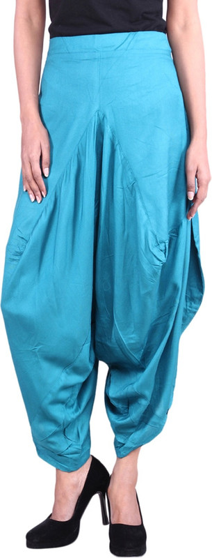 JT International Solid Cotton Rayon Blend Women Harem Pants