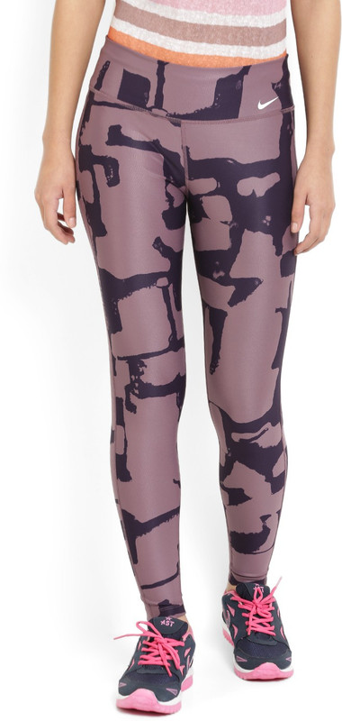 Nike Printed Women Purple Tights Nike Printed Women Purple Tights