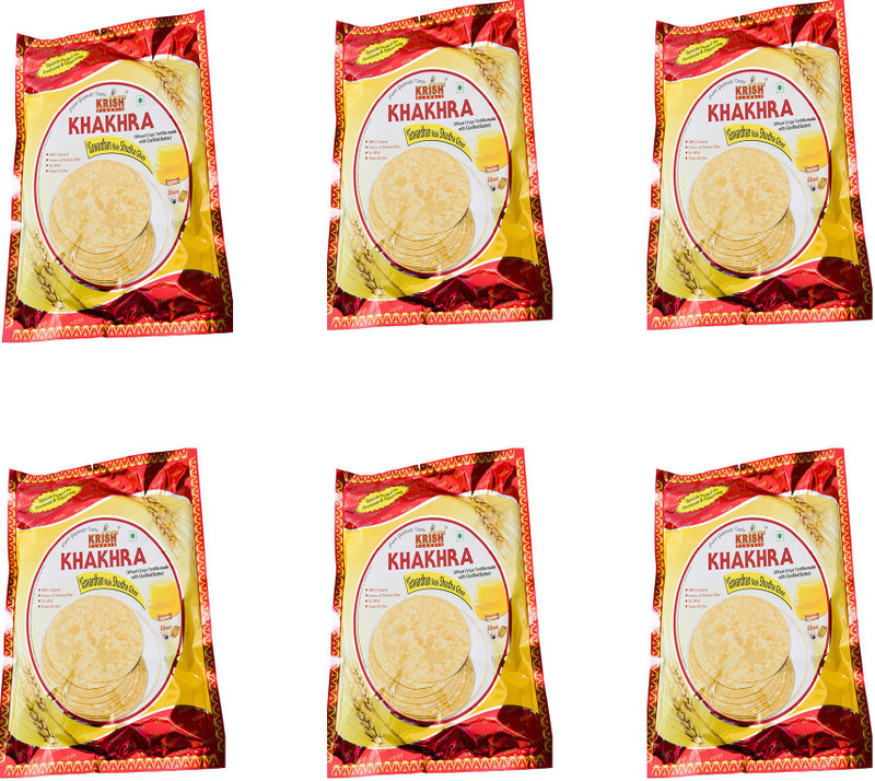 Krish Classic Gowardhan Made Suddh Ghee Khakhra 1.2 g(Pack of 6)