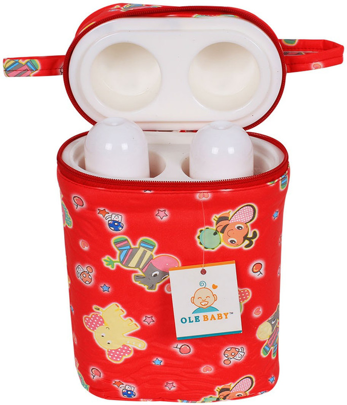 Ole Baby Ole Baby Double Bottle Holder Thermal Bag Storage(Upto 250ml each)(Pack of 1, Red)