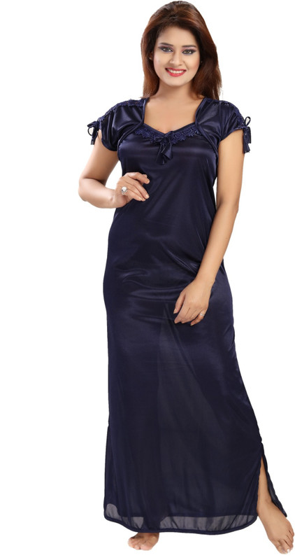 Shopping World Women Nighty(Dark Blue)