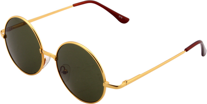 Amour Round, Over-sized Sunglasses(Green)