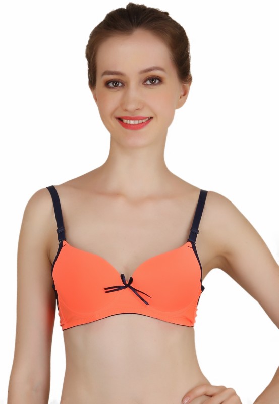 Ploomz Fashion Women Push-up Lightly Padded Bra(Orange)