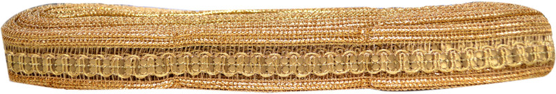 N J Laces Antiq golden color lace_56 Cotton Blend Saree Falls(Gold)