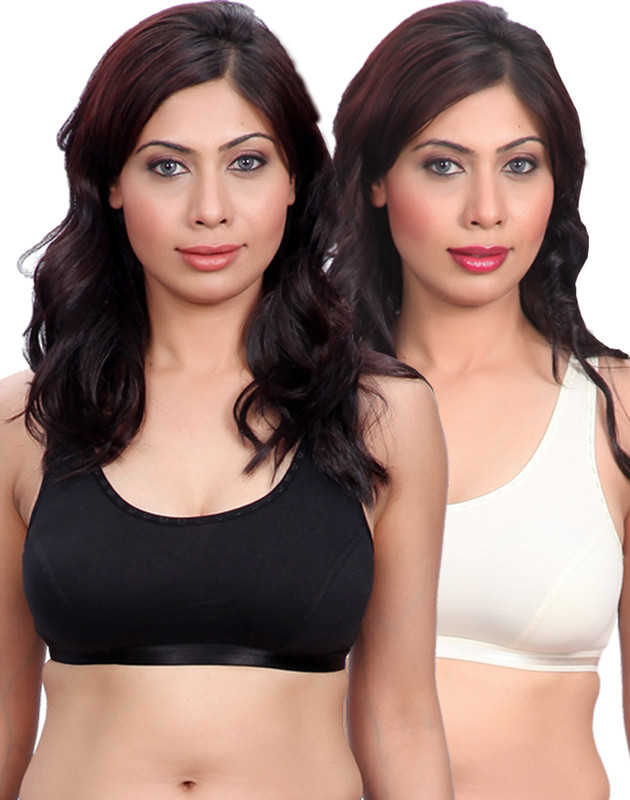 Selfcare Gym Women Sports Non Padded Bra(White, Black)
