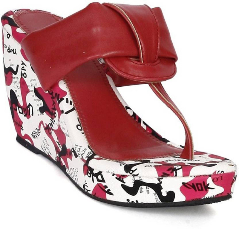 Digni Women Red, White Wedges Digni Women Red, White Wedges