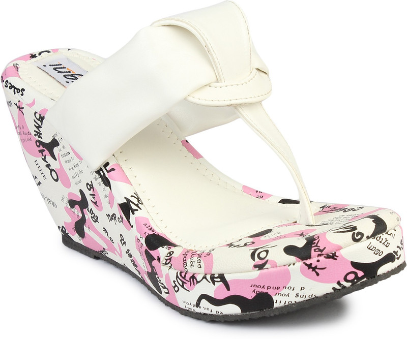 Digni Women White, Pink Wedges Digni Women White, Pink Wedges