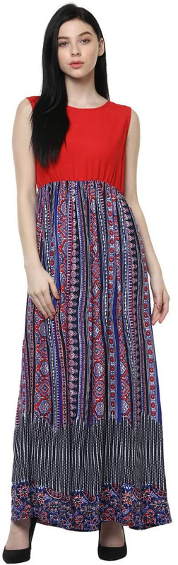 Akkriti by pantaloons women's maxi dress discount