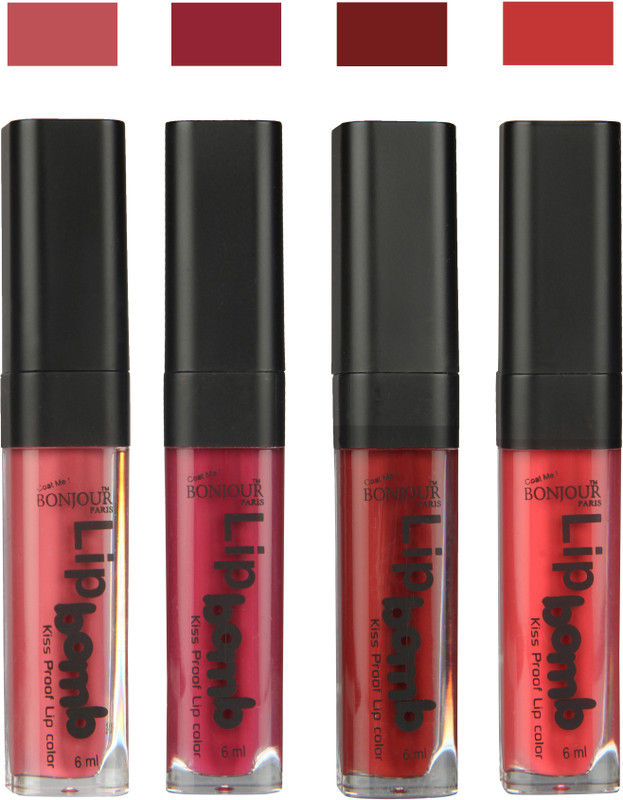 BONJOUR PARIS Matte Lipstick(Nute-Wine-Brown-Irresistble Pink, 24 ml) BONJOUR PARIS Matte Lipstick(Nute-Wine-Brown-Irresistble Pink, 24 ml)