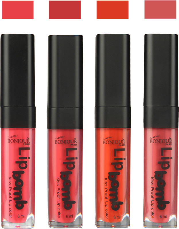 BONJOUR PARIS Matte Lipstick(Peach-Irresistble Pink-Brick Orange-Wild Blush, 24 ml) BONJOUR PARIS Matte Lipstick(Peach-Irresistble Pink-Brick Orange-Wild Blush, 24 ml)