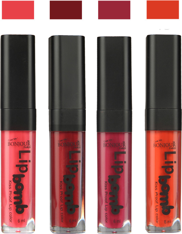 BONJOUR PARIS Matte Lipstick(Peach-Mauve-Wine-Brick Orange, 24 ml) BONJOUR PARIS Matte Lipstick(Peach-Mauve-Wine-Brick Orange, 24 ml)
