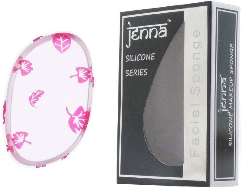 Jenna Silicone Makeup Sponge - Beauty Sponge for Makeup, Concealer and Foundation – Make Up Applicator for Cosmetic Blending (Transparent Red Flower)