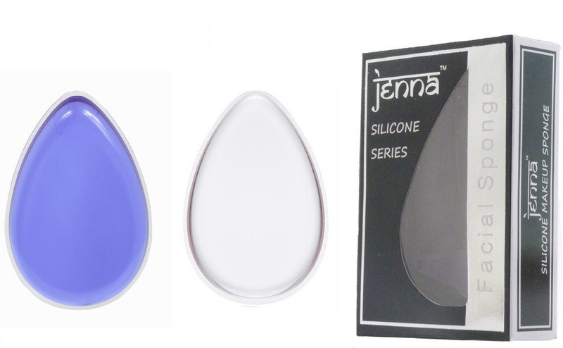 Jenna Silicone Makeup Sponge - Beauty Sponge for Makeup, Concealer and Foundation – Make Up Applicator for Cosmetic Blending (TransparentDrop PurpleDrop)