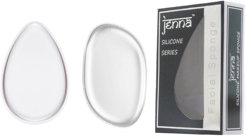 Jenna Silicone Makeup Sponge - Beauty Sponge for Makeup, Concealer and Foundation – Make Up Applicator for Cosmetic Blending (TransparentLeaf TransparentDrop)