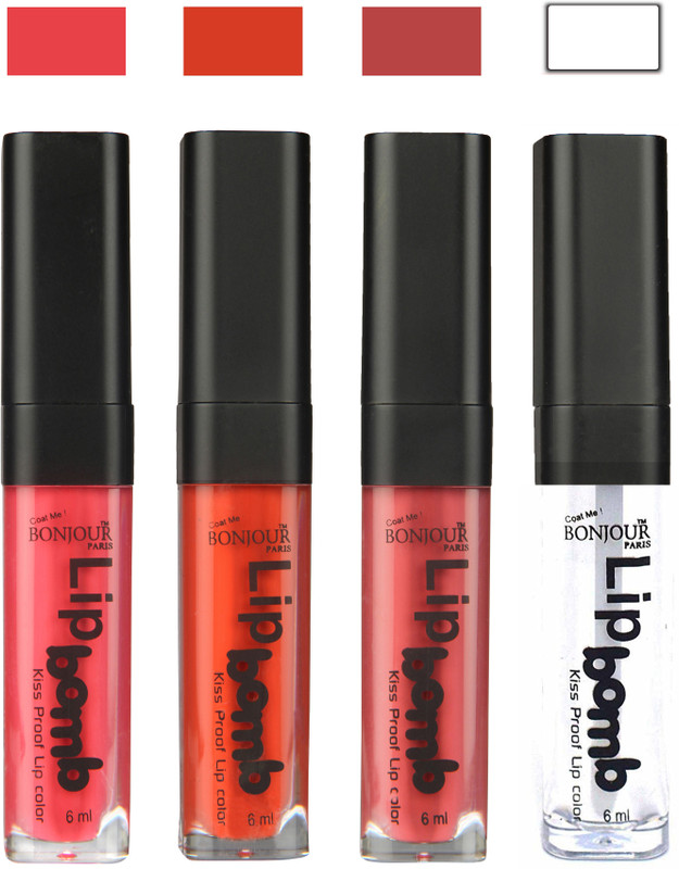 BONJOUR PARIS Matte Lipstick(Peach-Brick Orange-Wild Blush-Top Coat, 24 ml) BONJOUR PARIS Matte Lipstick(Peach-Brick Orange-Wild Blush-Top Coat, 24 ml)