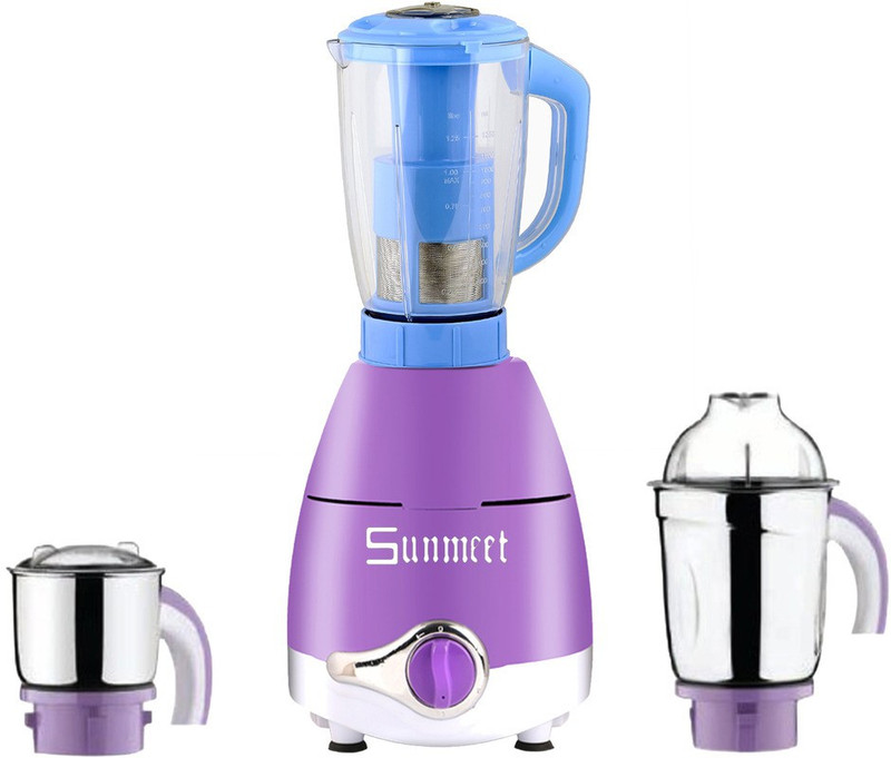 Sunmeet ABS Plastic Body Brand Outlet model_122 ABS Plastic LPMG17_122 750 W Juicer Mixer Grinder(Lavender, 3 Jars)
