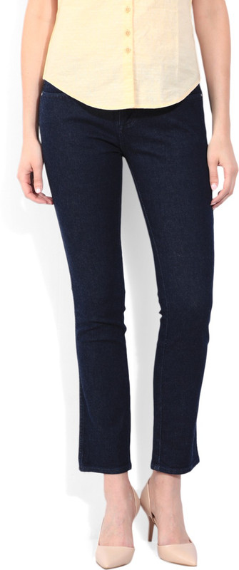 Wrangler Mega Slim Women Dark Blue Jeans