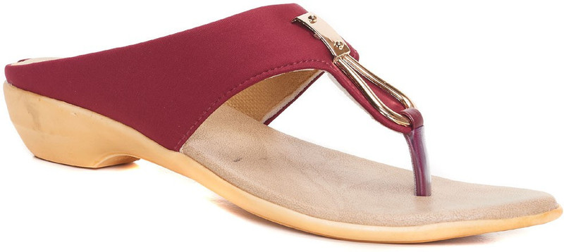 Dolphin Miles Women Maroon, Multicolor Flats