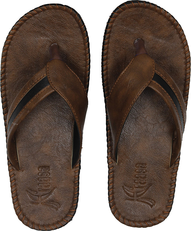 Buy Kraasa Men Synthetic Leather Chappal Camel Slippers Online at desertcartZimbabwe