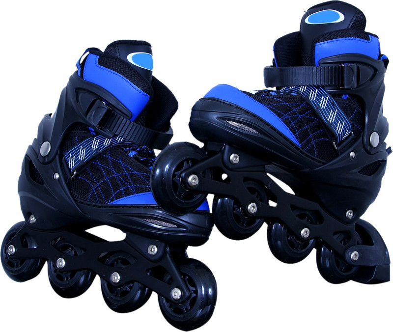 SSB shoe skate racer In-line Skates - Size 7-9 UK(Black, Blue)