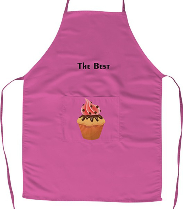 right Polyester Chef's Apron - XL(Pink, Single Piece)