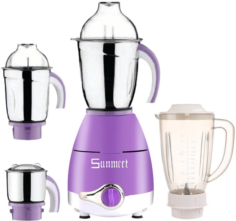 Sunmeet ABS Plastic Body Brand Outlet model_340 ABS Plastic LPMG17_340 600 W Juicer Mixer Grinder(Lavender, 4 Jars)