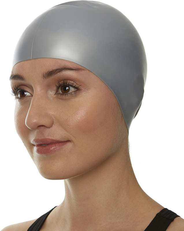 Speedo Unisex-Adult Long Hair Swimming Cap(Silver, Pack of 1) Speedo Unisex-Adult Long Hair Swimming Cap(Silver, Pack of 1)