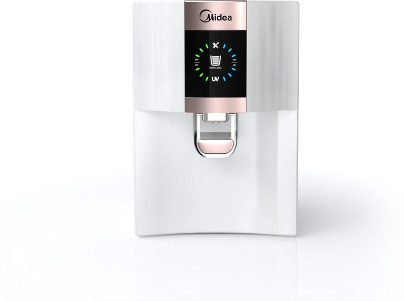 Midea MWPRU080CL7 Antibacterial Tank & Copper Wellness Replaceable Tank 8 L RO + UV Water Purifier(White)