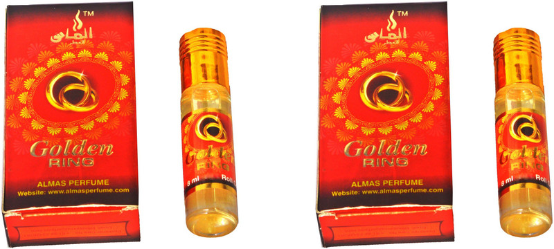 Almas Golden Ring Pocket Perfume. Floral Attar(Davana)