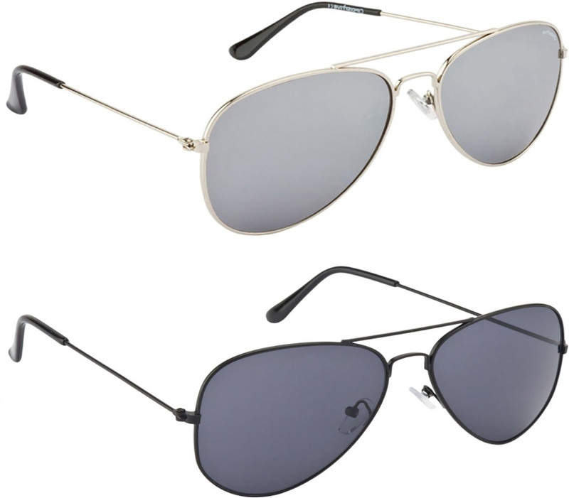 Magjons Aviator Sunglasses(Silver, Black) Magjons Aviator Sunglasses(Silver, Black)