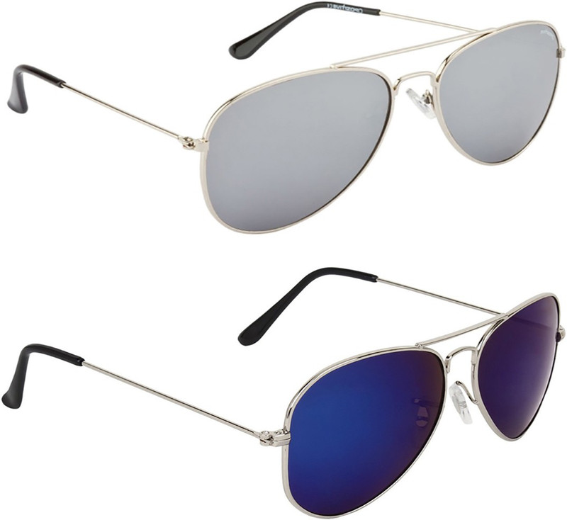 Magjons Aviator Sunglasses(Silver, Blue) Magjons Aviator Sunglasses(Silver, Blue)