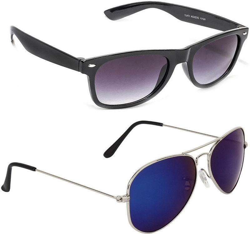 Magjons Wayfarer Sunglasses(Black, Blue) Magjons Wayfarer Sunglasses(Black, Blue)