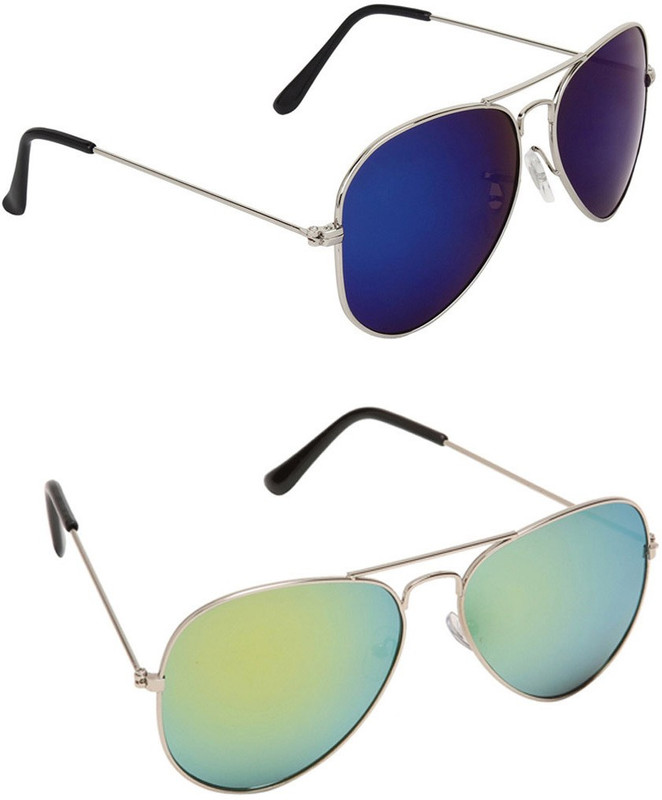 Magjons Aviator Sunglasses(Blue, Green) Magjons Aviator Sunglasses(Blue, Green)