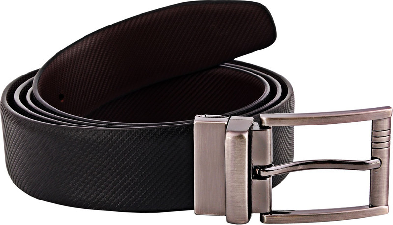 ZINT Men Evening, Formal, Casual Brown, Black Genuine Leather Reversible Belt ZINT Men Evening, Formal, Casual Brown, Black Genuine Leather Reversible Belt