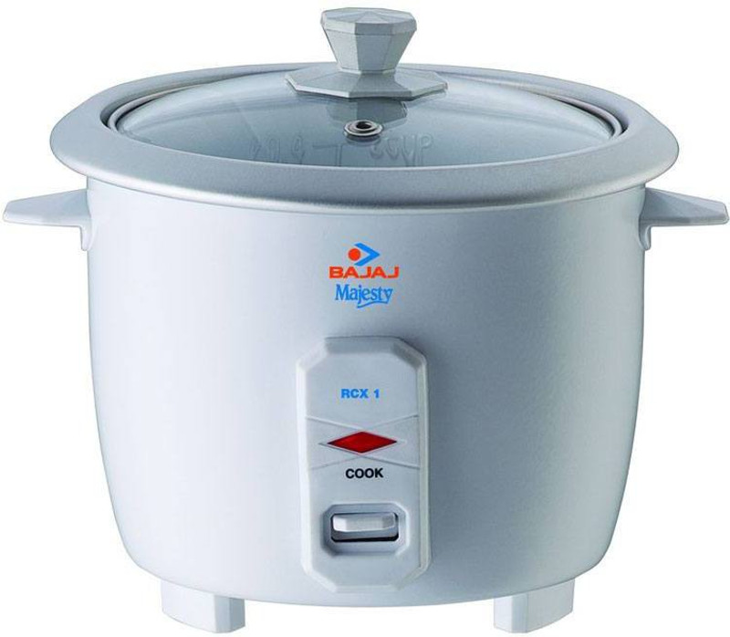 Bajaj RCX1 Electric Rice Cooker(0.4 L, White)