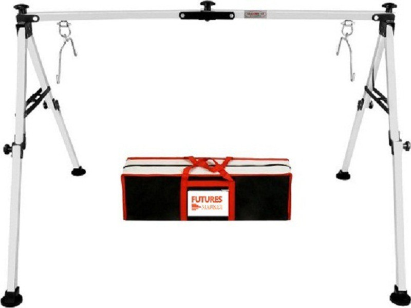 Future market Fully Folding Stainless Steel Ghodiyu (Baby Cradle) with Hammock(Silver)
