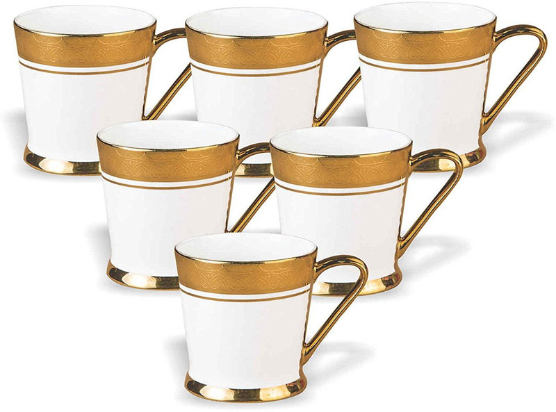ezra Tableware serving white tea coffee set Bone China(Multicolor)